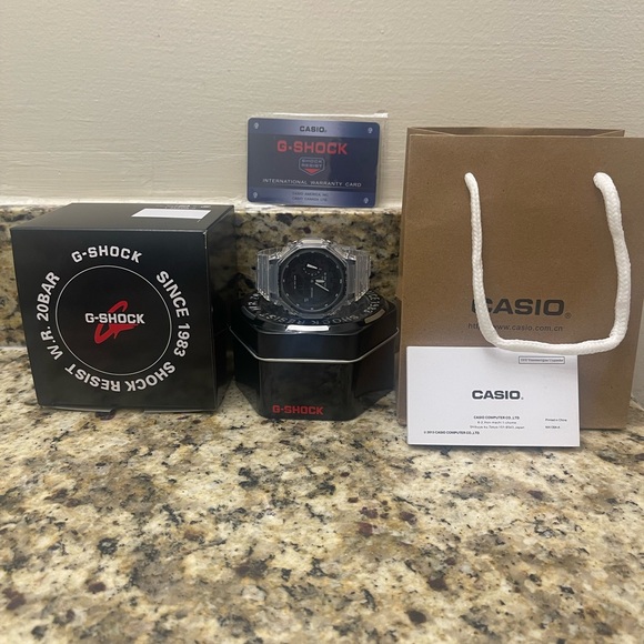 G-Shock Black and Clear Watch